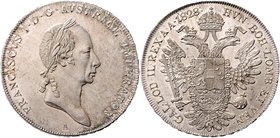 Franz I. 1806 - 1835
 Taler 1828 A Wien. 28,15g. Fr. 193 f.stgl