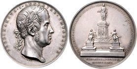 Ferdinand I. 1835 - 1848
 Ag Medaille 1846 auf die Errichtung des Monuments für Franz I., von K. Lange, Dm 50 mm. Wien. Montenuovo 2621, Hauser 114 v...