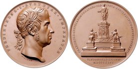 Ferdinand I. 1835 - 1848
 Ae Medaille 1846 auf die Errichtung des Monuments für Franz I., von K. Lange, Dm 50 mm. Wien. Montenuovo 2621 (Ag), Hauser ...