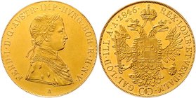 Ferdinand I. 1835 - 1848
 4 Dukaten 1846 A Wien. 13,96g. Fr. 702 vz