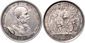 Franz Joseph I. 1848 - 1916
 Ag Medaille 1893 ohne Signatur, auf das 300jährige Jubiläums - Festschießen der Schützengesellschaft. Uniformierte Büste...