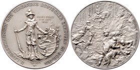Franz Joseph I. 1848 - 1916
 Ag Medaille 1899 von E. Friedrich, auf das II. Landesschießen des Verbandes Deutscher Schützen in Böhmen. Av: mittelalte...