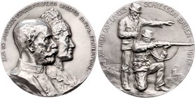 Franz Joseph I. 1848 - 1916
 Ag Medaille 1911 XII. N. Ö. Landesschießen in Baden. Wien. 34,52g. ANK XIX stgl