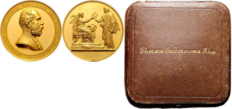 Franz Joseph I. 1848 - 1916
 Goldmedaille o. J. (1876) verliehen an: Teresa Feo...