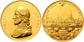 Franz Joseph I. 1848 - 1916
 Salvator-Medaille o. J. (nach 1843) zu 24 Dukaten, sogenannte Salvator Mundi Medaille, Stempel von Konrad Lange, SALVATO...