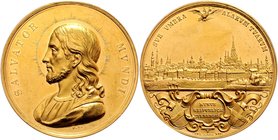 Franz Joseph I. 1848 - 1916
 Salvator-Medaille o. J. (nach 1843) zu 12 Dukaten, sogenannte Salvator Mundi Medaille, Stempel von Konrad Lange, SALVATO...
