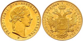 Franz Joseph I. 1848 - 1916
 Dukat 1854 E Karlsburg. 3,49g. Fr. 1171 vz/stgl