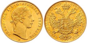 Franz Joseph I. 1848 - 1916
 Dukat 1859 A Wien. 3,47g. Fr. 1191 vz/stgl