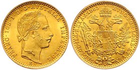 Franz Joseph I. 1848 - 1916
 Dukat 1863 E Karlsburg. 3,50g. Fr. 1209 f.stgl