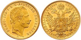 Franz Joseph I. 1848 - 1916
 Dukat 1864 E Karlsburg. 3,50g. Fr. 1213 f.stgl