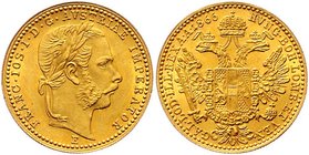 Franz Joseph I. 1848 - 1916
 Dukat 1866 E Karlsburg. 3,50g. Fr. 1221 f.stgl