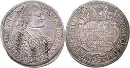 Olmütz - Bistum Carl von Liechtenstein-Castelcorno 1664-1695
 Taler 1695 Kremsier. 28,12g. S./V. 400 vz