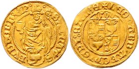 Salzburg - Erzbistum Leonhard von Keutschach 1495 - 1519
 Goldgulden 1500 Salzburg. 3,32g. HZ 15 ss