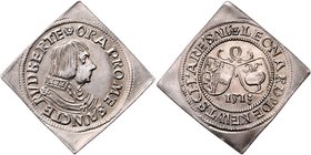 Salzburg - Erzbistum Leonhard von Keutschach 1495 - 1519
 1/4 Taler - Klippe 1513 Salzburg. 7,14g. HZ 55 f.vz/vz