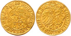 Salzburg - Erzbistum Johann Jakob Graf Khuen von Belasi 1560 - 1586
 Dukat 1578 Salzburg. 3,46g. HZ 578 f.vz