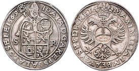 Salzburg - Erzbistum Johann Jakob Graf Khuen von Belasi 1560 - 1586
 Guldentaler 1569 Salzburg. 24,44g. HZ 629 f.vz