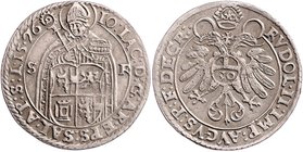 Salzburg - Erzbistum Johann Jakob Graf Khuen von Belasi 1560 - 1586
 1/2 Guldentaler 1576 Salzburg. 12,28g. HZ 676 f.vz
