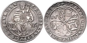 Salzburg - Erzbistum Johann Jakob Graf Khuen von Belasi 1560 - 1586
 1/4 Taler 1565 Salzburg. 7,13g. HZ 684 f.vz/vz