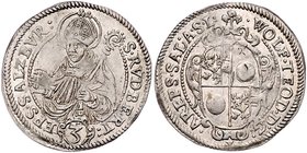 Salzburg - Erzbistum Wolf Dietrich von Raitenau 1587 - 1612
 3 Kreuzer o.J. Salzburg. 2,52g. HZ 1013. leichte Prägeschwäche f.vz/vz