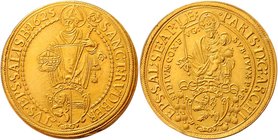 Salzburg - Erzbistum Paris Graf Lodron 1619 - 1653
 Sammleranfertigung im Gewicht von 8 Dukaten 1625, Salzburg. 27,82g vz