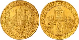 Salzburg - Erzbistum Paris Graf Lodron 1619 - 1653
 10 Dukat 1628 auf die Domweihe. Die beiden Stiftsheiligen St. Rudbertus und St. Virgilius mit ihr...