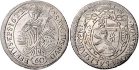 Salzburg - Erzbistum Paris Graf Lodron 1619 - 1653
 1/2 Kippertaler zu 60 Kreuzer 1622 Salzburg. 15,73g. HZ 1725 stgl