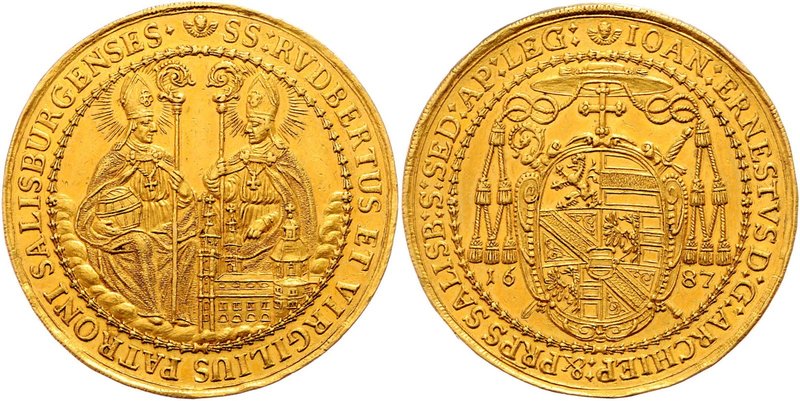 Salzburg - Erzbistum Johann Ernst Graf Thun Hohenstein 1687 - 1709
 12 Dukaten ...