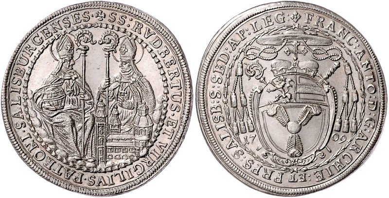 Salzburg - Erzbistum Franz Anton von Harrach 1709 - 1727
 1/2 Taler 1709 Salzbu...