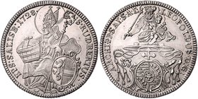 Salzburg - Erzbistum Leopold Anton Eleutherius von Firmian 1727 - 1744
 1/2 Taler 1728 Salzburg. 14,52g. HZ 2589 f.stgl