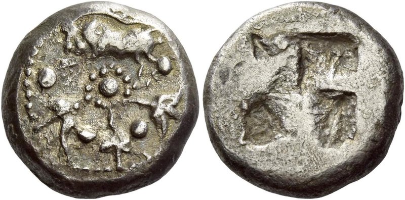 Macedonian Tribal Coinage, Methone or Stageira
Samian stater circa 530-520, AR ...