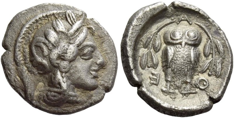 Attica, Athens
Hemidrachm circa 420-410, AR 2.03 g. Head of Athena r., wearing ...