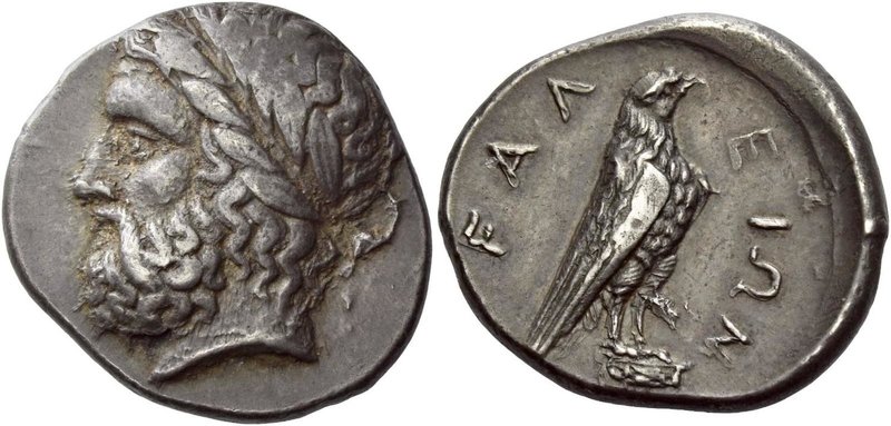 Elis, Olympia
Stater circa 356, 106th Olympiad, AR 12.22 g. Laureate head of Ze...