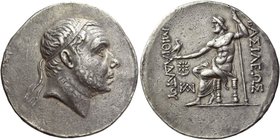 Kings of Pontus, Mithradates III, circa 220 – 196/5
Tetradrachm circa 220-196/5, AR 16.89 g. Diademed head of Mithradates r. Rev. BAΣIΛEΩΣ – MIΘPAΔAT...