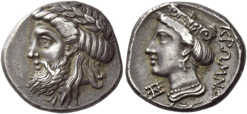 Paphalagonia, Kroma
Drachm circa 340-300, AR 3.55 g. Laureate head of Zeus l. R...