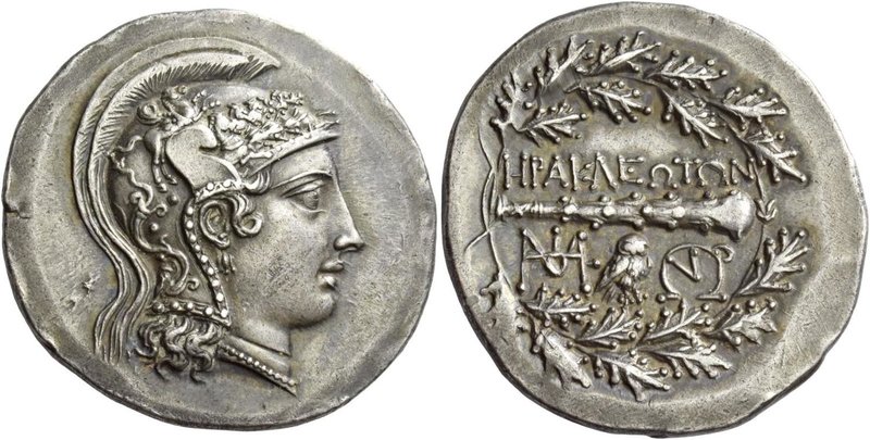 Heracleia ad Latmum
Tetradrachm 2nd century BC, AR 16.64 g. Head of Athena r., ...