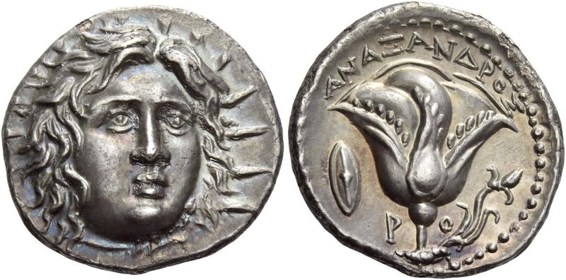 Rhodes
Didrachm, magistrate Anaxandros circa 229-205, AR 6.75 g. Head of Helios...