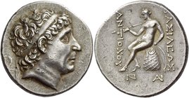 Seleucid kings, Anthiochus II, 261 – 246
Tetradrachm, Sardes circa 261-264, AR 17.12 g. Diademed head r. Rev. ΒΑΣΙΛΕΩΣ – ΑΝΤΙΟΧΟΥ Apollo seated l. on...