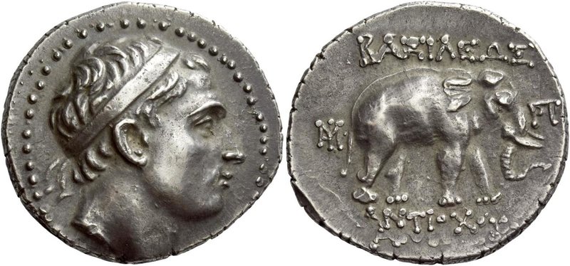 Antiochus III, 223 – 187
Tetradrachm, Nisibis circa 223-187, AR 16.90 g. Diadem...