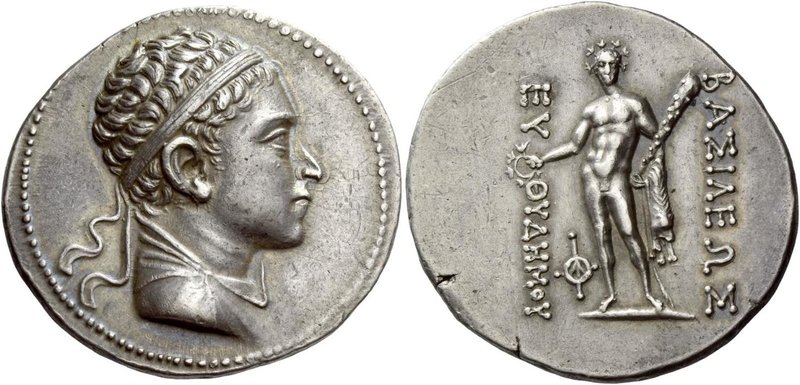Kings of Bactria. Euthydemus II, 190 – 185
Tetradrachm, Merv circa 190-185, AR ...