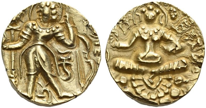 The Gupta Empire
Kumaragupta III, circa 530 – 540 AD. Dinar, Archer type, 474-4...