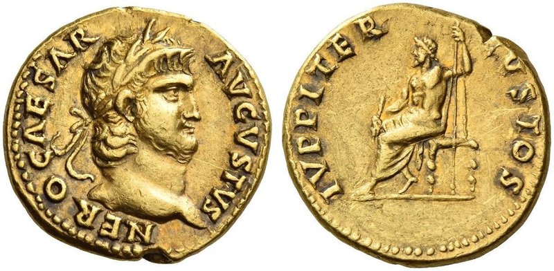 Nero augustus, 54 – 68. Aureus 64-65, AV 7.36 g. NERO CAESAR – AVGVSTVS Laureate...
