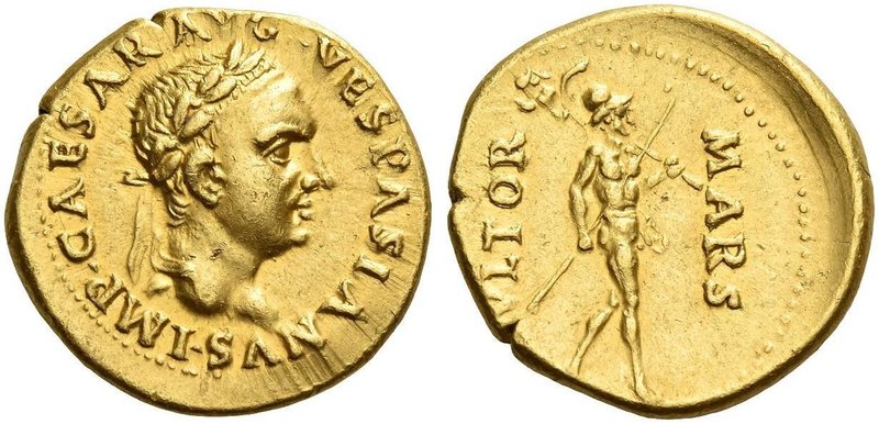 Vespasian, 69 – 79. Aureus, Tarraco (?) late 69 to early 70, AV 7.31 g. IMP CAES...