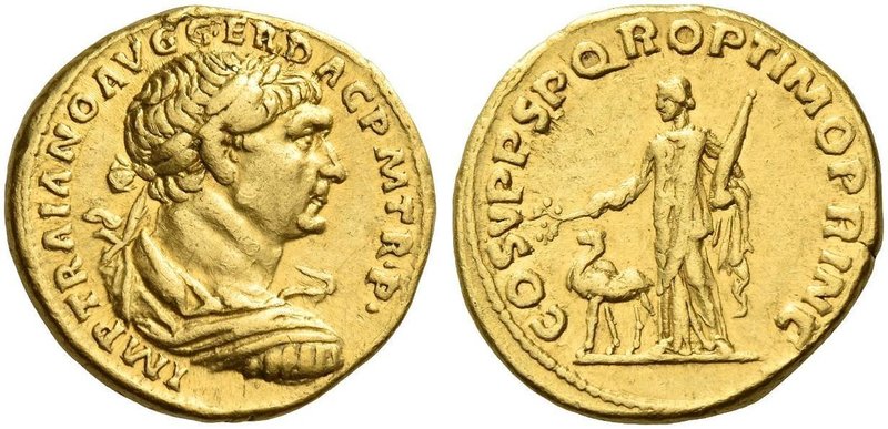 Trajan, 98 – 117. Aureus 103-111, AV 7.32 g. IMP TRAIANO AVG – GER DAC P M TR P ...