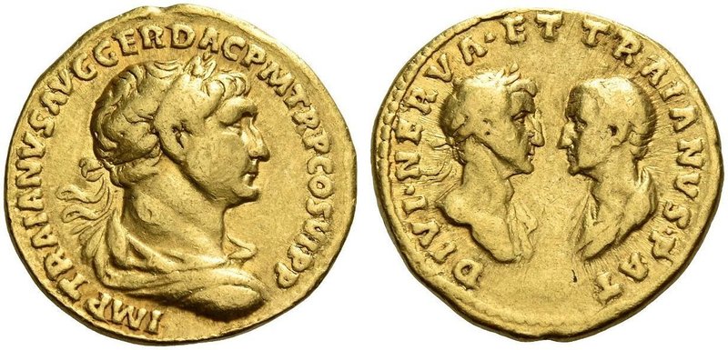 Trajan, 98 – 117. Aureus circa 112-113, AV 6.84 g. IMP TRAIANVS AVG GER DAC P M ...