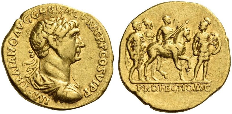 Trajan, 98 – 117. Aureus 113-114, AV 7.11 g. IMP TRAIANO AVG GER DAC P M TR P CO...