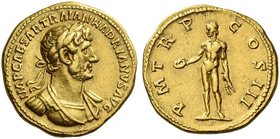 Hadrian augustus, 117 – 138. Aureus 119-122, AV 7.02 g. IMP CAESAR TRAIAN HADRIANVS AVG Laureate, draped and cuirassed bust r. Rev. P M TR · P – COS I...