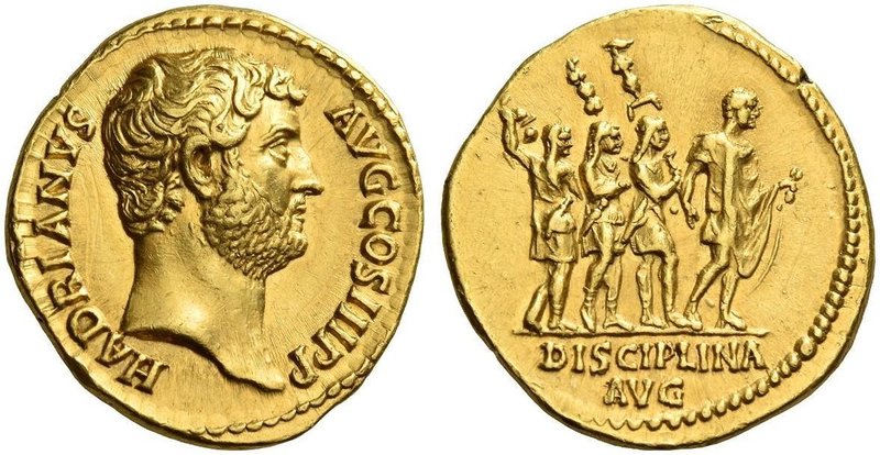 Hadrian augustus, 117 – 138. Aureus 134-138, AV 7.28 g. HADRIANVS – AVG COS III ...