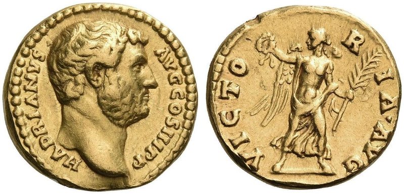 Hadrian augustus, 117 – 138. Aureus. 134-138, AV 6.65 g. HADRIANVS – AVG COS III...