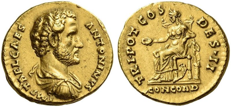 Antoninus Pius caesar, 138. Aureus 138, AV 7.19 g. IMP T AEL CAES – ANTONINVS Ba...