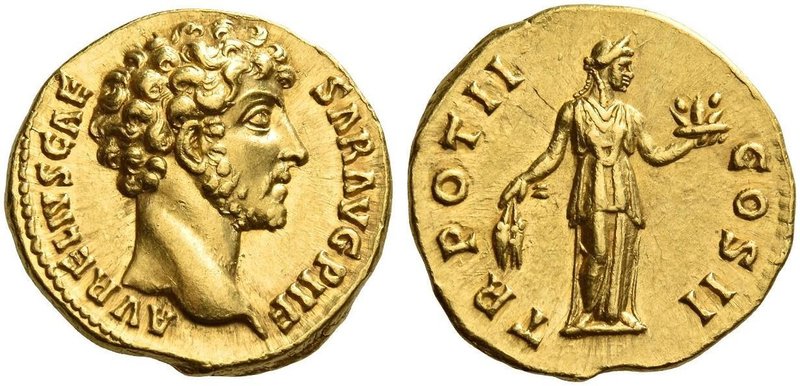 Marcus Aurelius caesar, 139 – 161. Aureus 147-148, AV 7.09 g. AVRELIVS CAE – SAR...